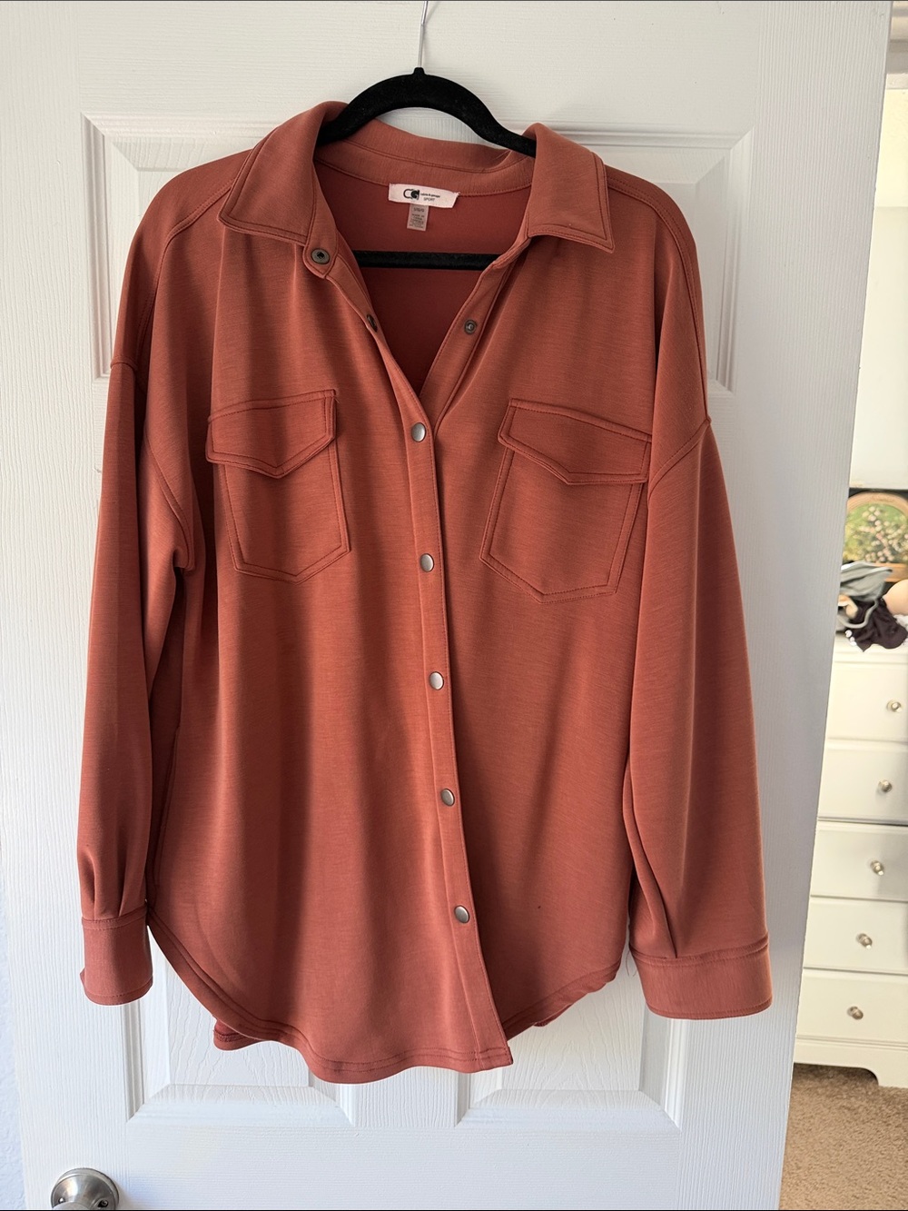 Cable & Gauge Long Sleeve Button Down in Brown Large Like New